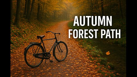 "Autumn Forest path with Bicycle| peaceful Ride through Nature"