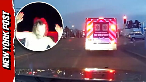 Naked Man Hijacks Ambulance, Sparks 40-Minute High-Speed Police Chase