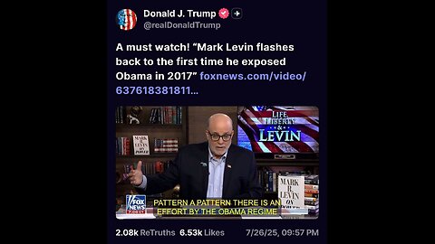 Mark Levin flashes back to the first time he exposed Obama in 2017