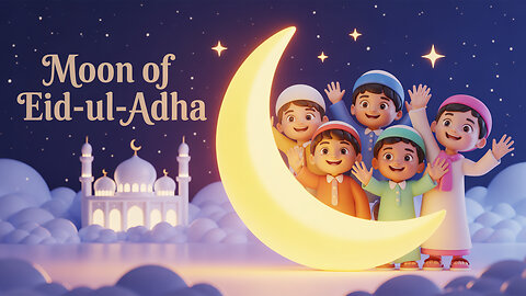 Eid Moon is Here – Let’s Celebrate Together! 🎊🌙🐐 | Kids fun videos | Eid-ul-Adha | @RhymioKids ​