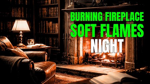 BURNING FIREPLACE | Soft Flames & Night Silence | ASMR
