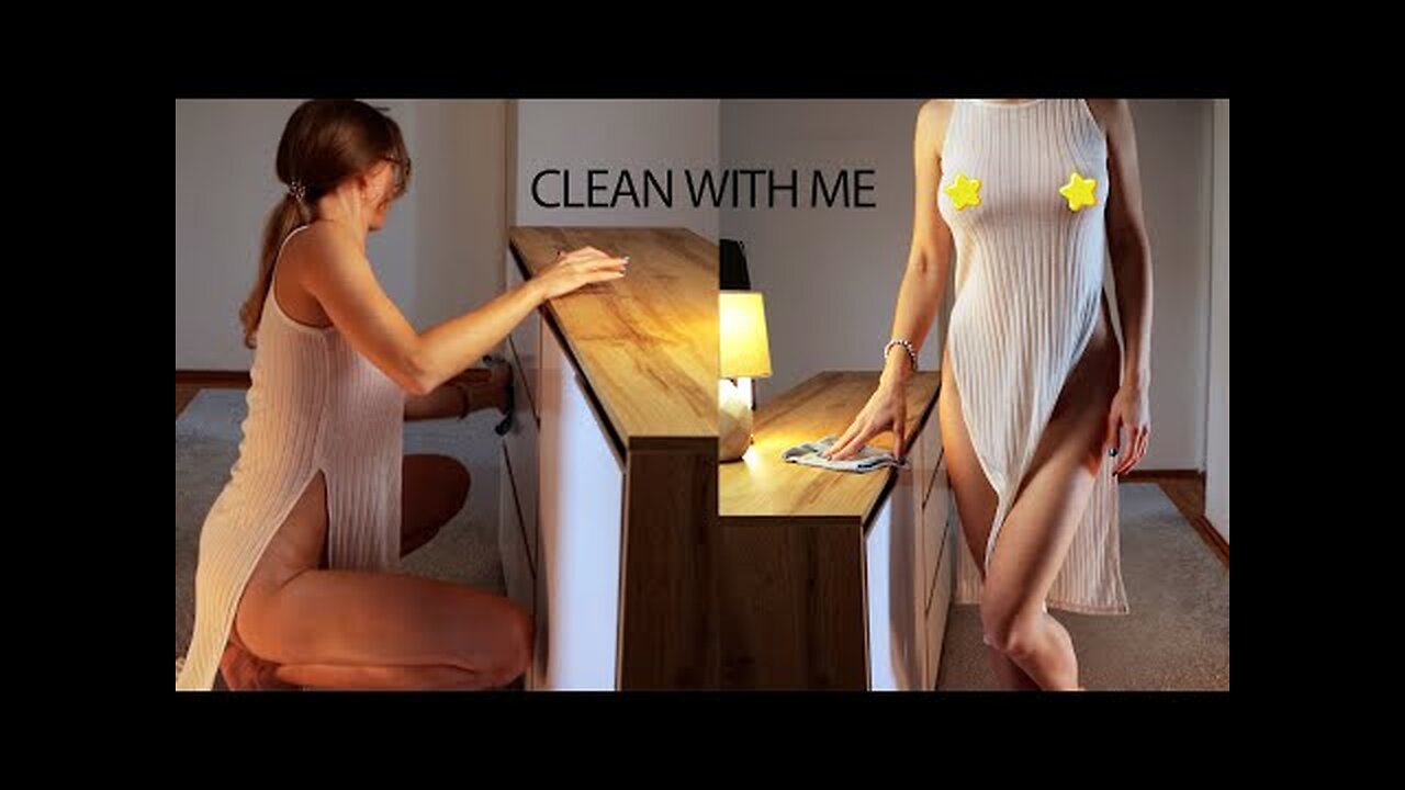 ❤️ Transparent cleaning dresser with beautiful Tina