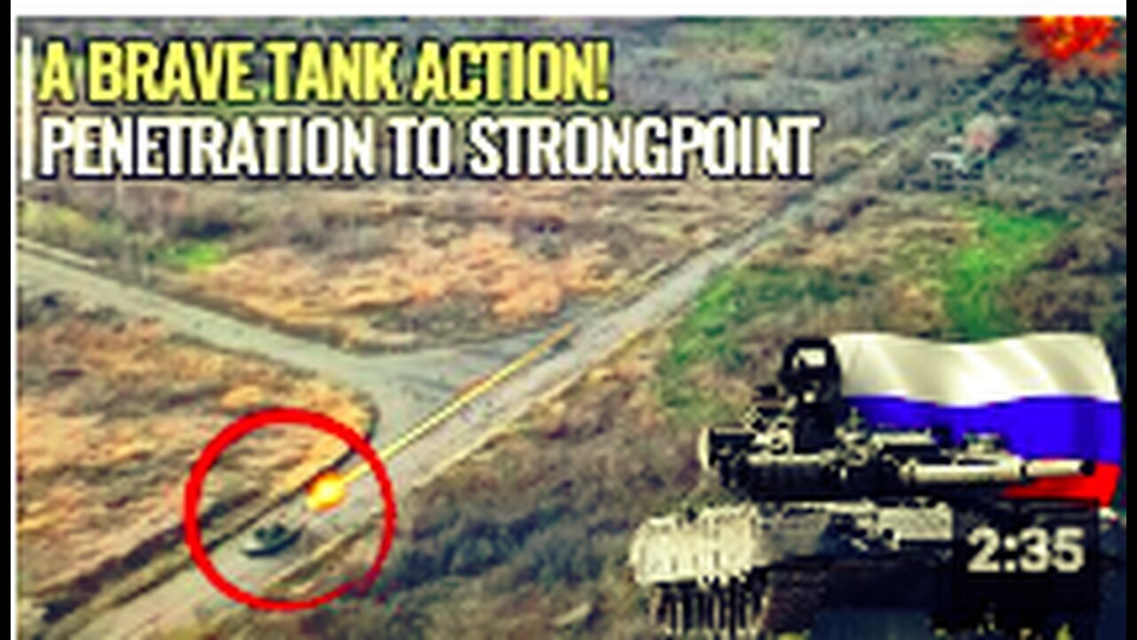 "Russian Tank Storms Avdiivka Industrial Zone in Heroic Action!"