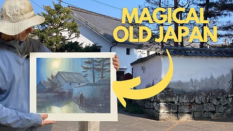 Painting trip to a traditional Japanese town