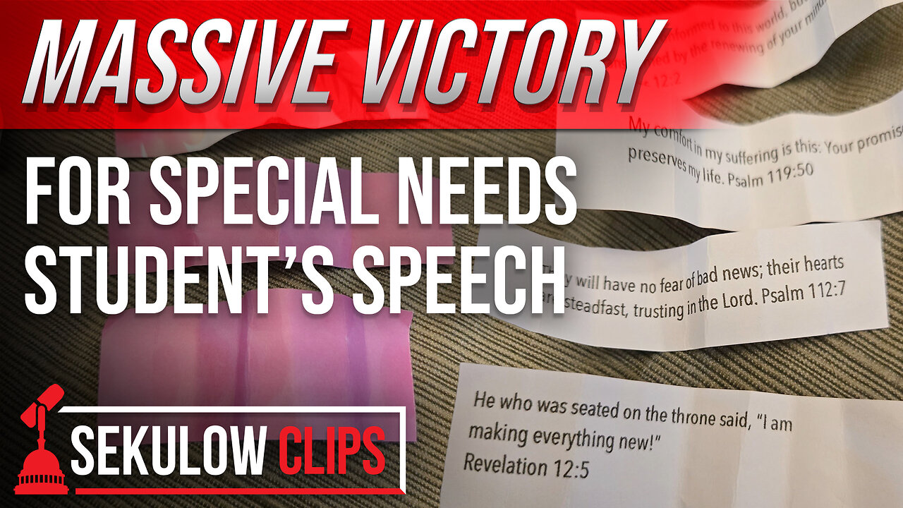 Massive Victory for Special Needs Student’s Religious Speech
