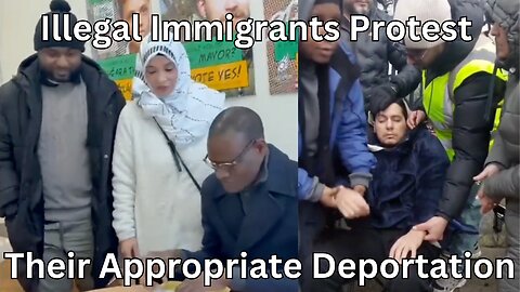 Illegal Immigrants With Deportation Orders Protest Their Status As Illegals