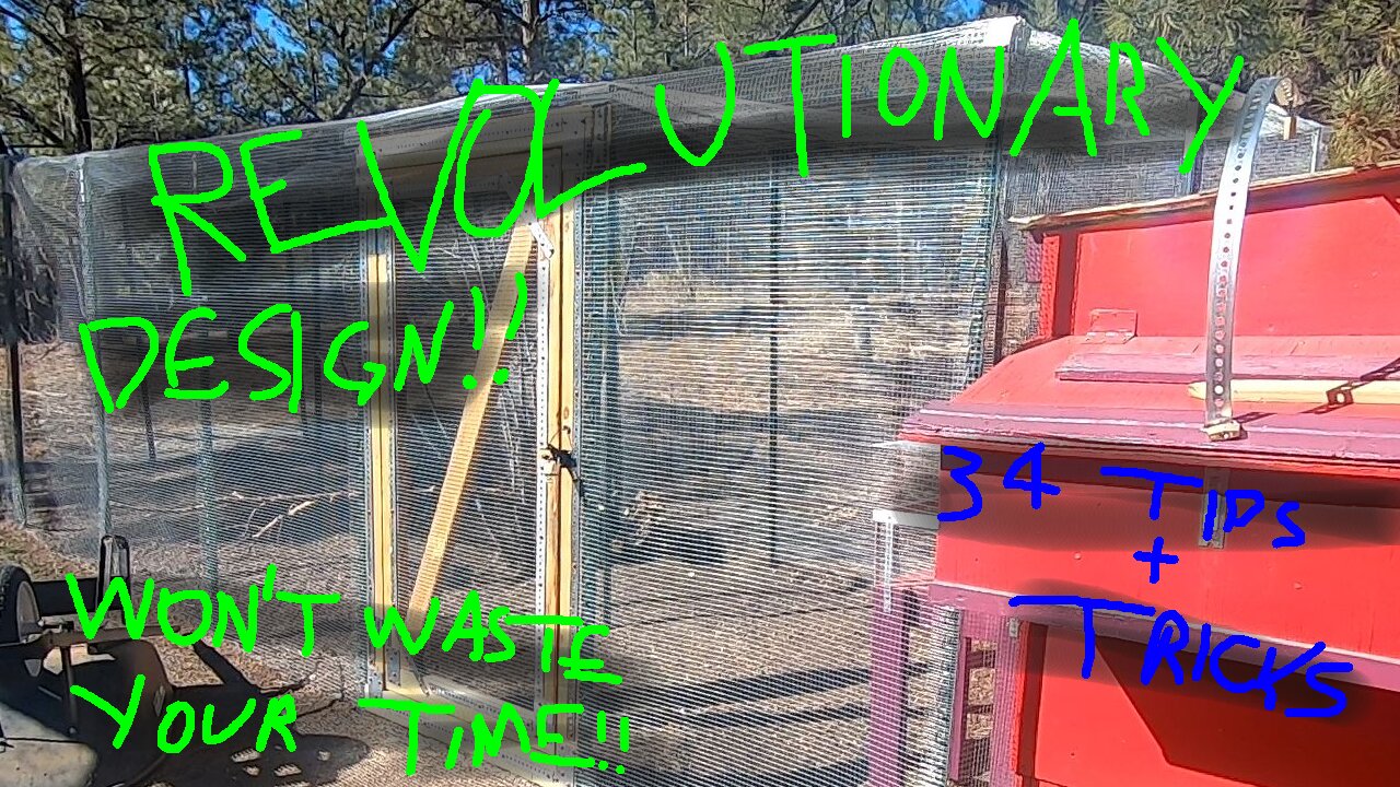0023 - Revolutionary Chicken Coop & Run Design! 34 Tips & Tricks! - Short n' Sweet - r0