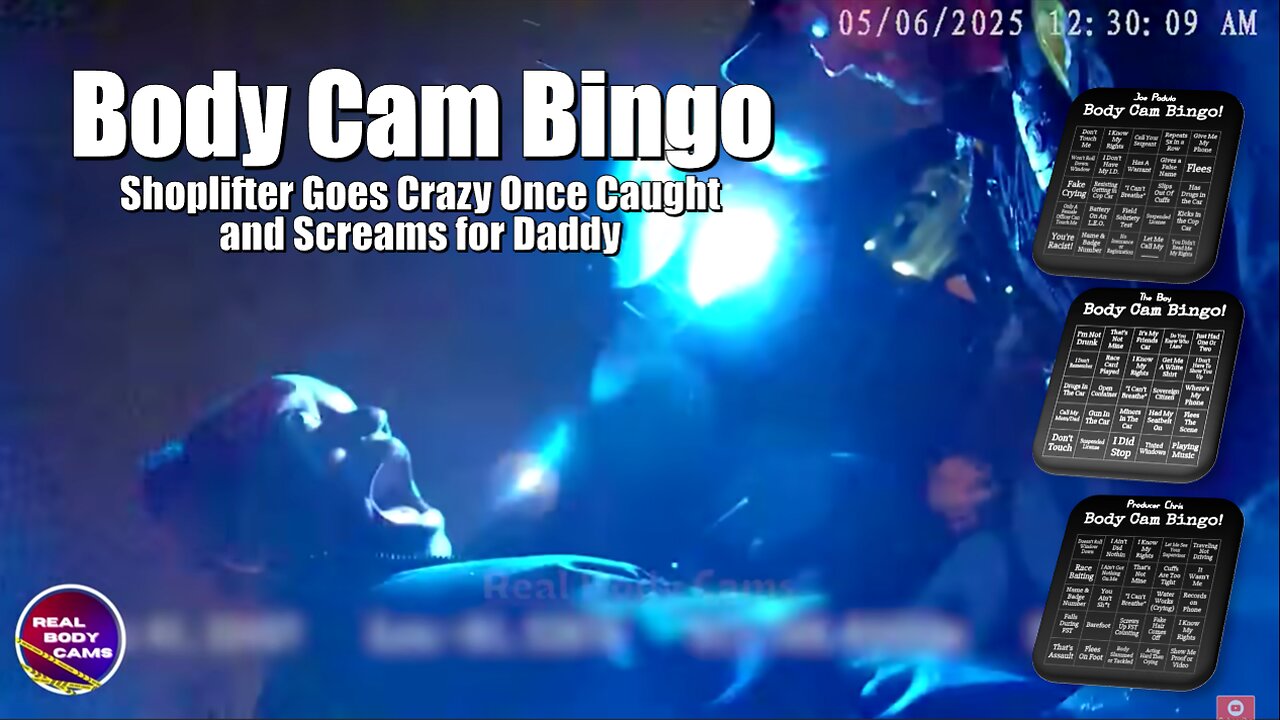 Body Cam Bingo! Shoplifter Goes Crazy Once Caught and Screams for Daddy