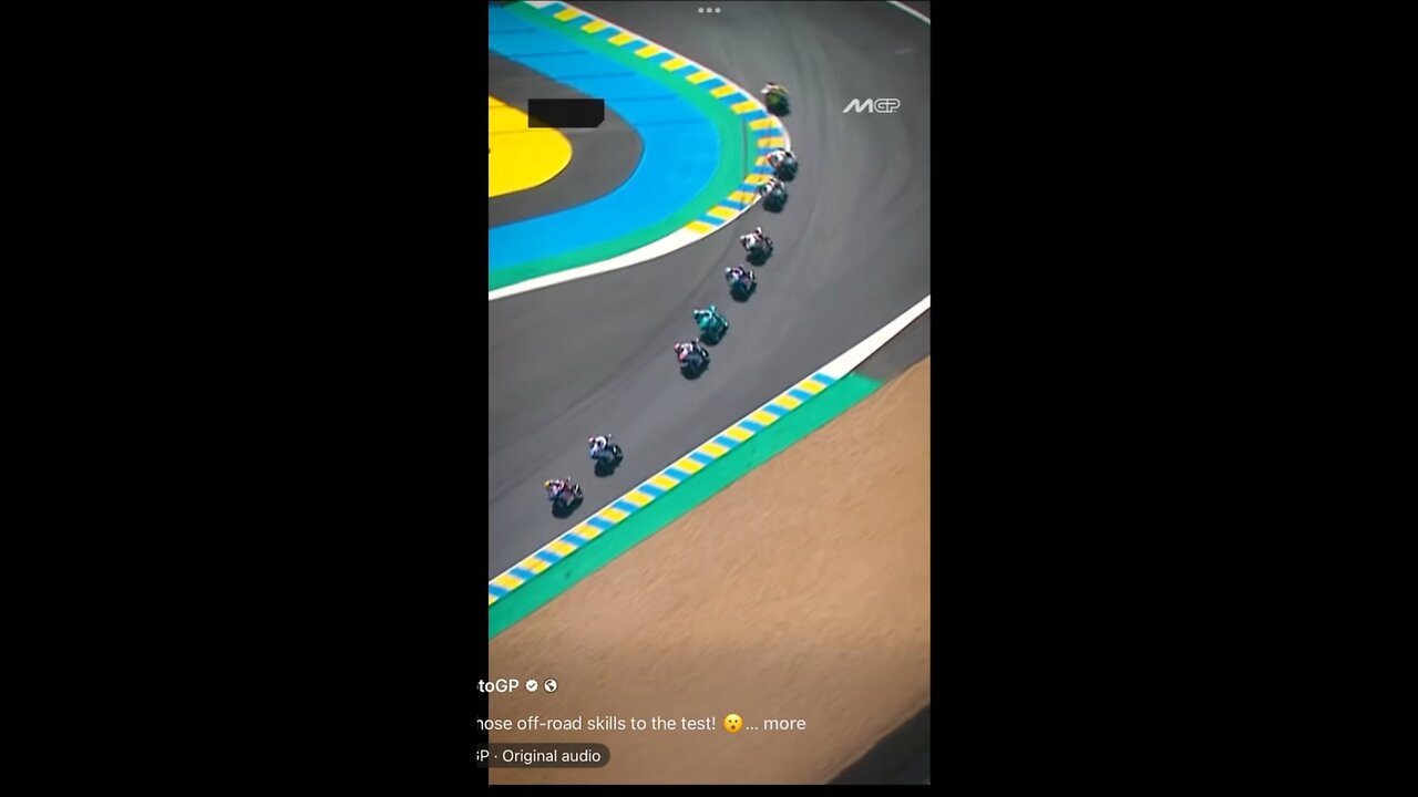 Like a dirt bike during a road race…