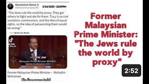 "Unraveling Former Malaysian Prime Minister's Bold Claim: 'Jews Rule the World by Proxy'"