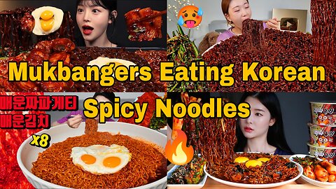 MUKBANGER vs 10X SPICY NOODLES!! (Instant Regret)