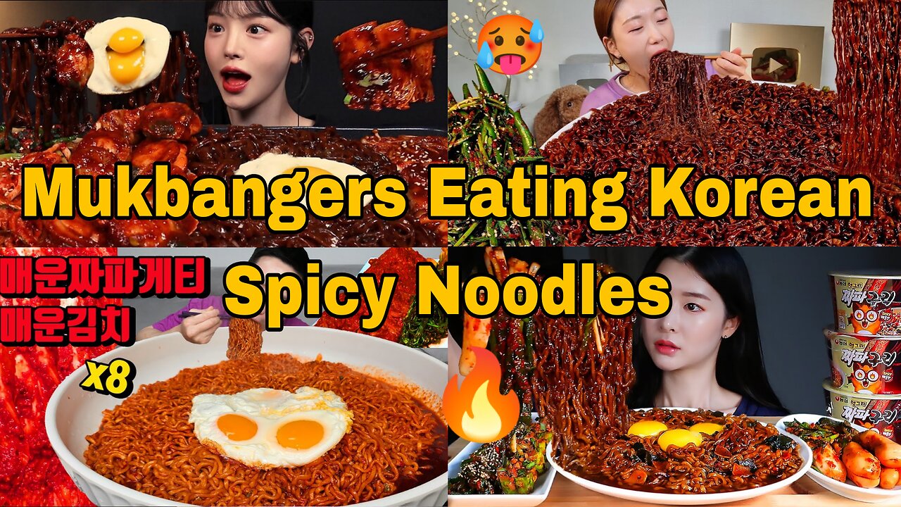 MUKBANGER vs 10X SPICY NOODLES!! (Instant Regret)