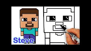 How to Draw Steve from Minecraft Cute and Easy for Beginners