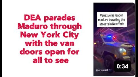 DEA parades Maduro through New York City with the van doors open for all to see