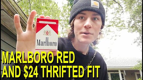 Smoking a Marlboro Red Cigarette + $24 Thrifted Outfit