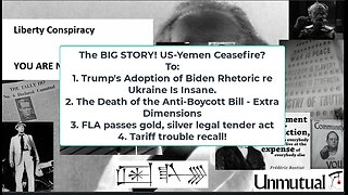 Liberty Conspiracy LIVE 5-6-25! US Stops Bombing Yemen? Trump Loses It Re Ukraine? Gold!