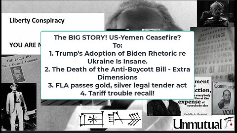 Liberty Conspiracy LIVE 5-6-25! US Stops Bombing Yemen? Trump Loses It Re Ukraine? Gold!