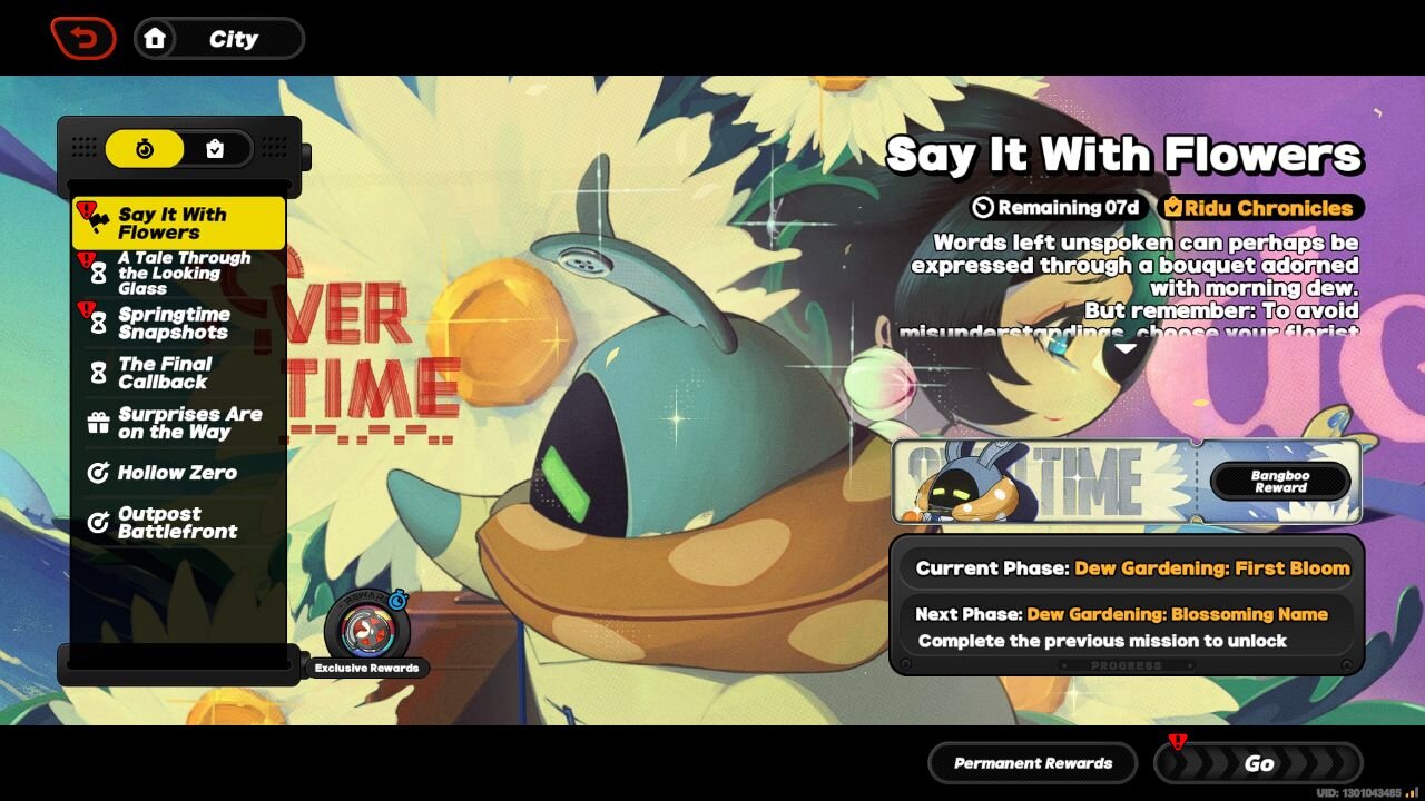 Say It With Flowers Event - Zenless Zone Zero (ZZZ) - Version 1.7
