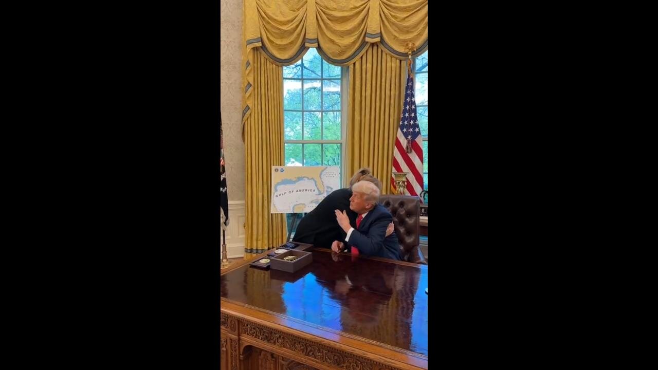 President Trump comforts Patty Morin who lost her daughter to an illegal alien