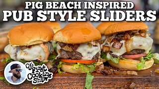 Pig Beach Pub Style Burger Sliders on the Blackstone Griddle