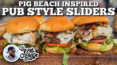 Pig Beach Pub Style Burger Sliders on the Blackstone Griddle