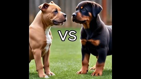 Rottweiler Puppy vs Pitbull puppy