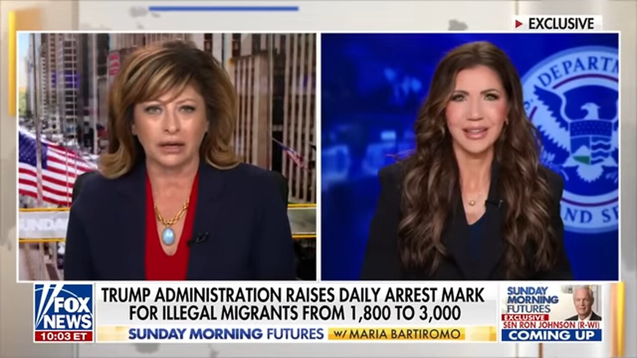 'It's time Americans come first': Kristi Noem backs Trump's daily ICE arrest goal