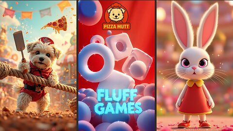 Fluff Games: Tug of War Mayhem 🧶🍕 | Pizza Mutt & Friends Go All Out!