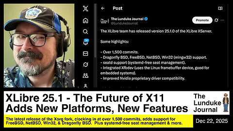 XLibre 25.1 - The Future of X11 Adds New Platforms, New Features