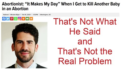 That's Not What He Said and That's Not the Real Problem