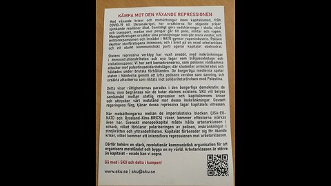 Freedom Ride to the Communist Congress in Sweden