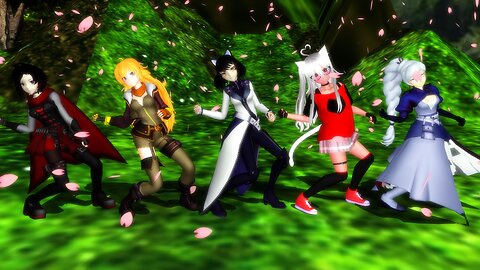 MMD Pai Rangers! [OC Sakura and RWBY]!