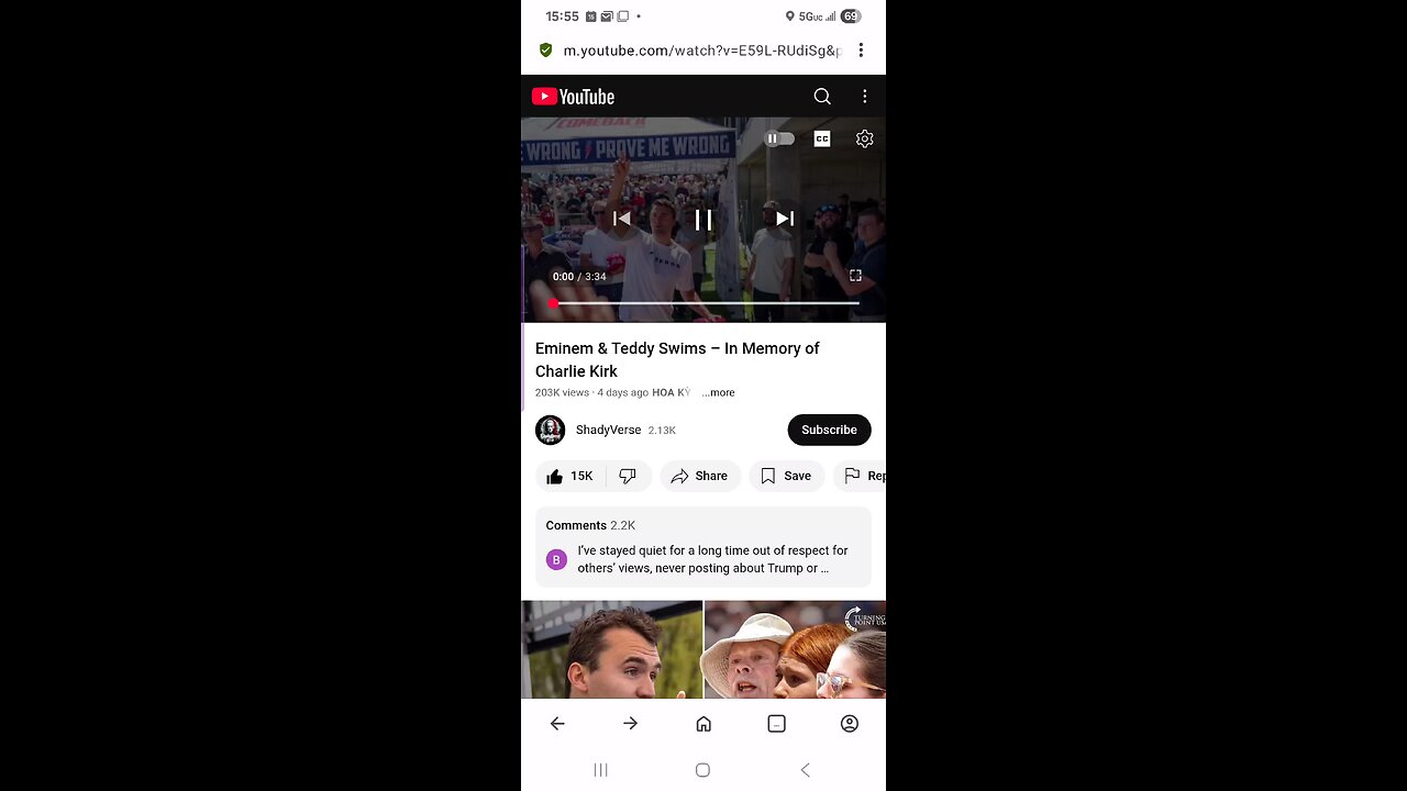 AI song of In Memory of Charlie Kirk by AI Eminem and AI Teddy Swims
