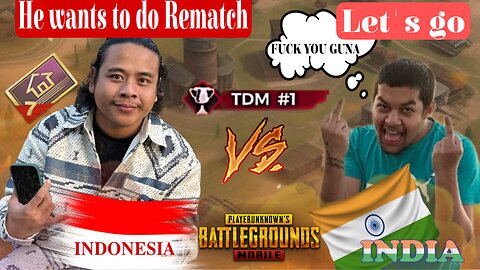 Rematch Indonesia vs India let's do it guys 1v1 TDM match #pubg #bgmi #highlights