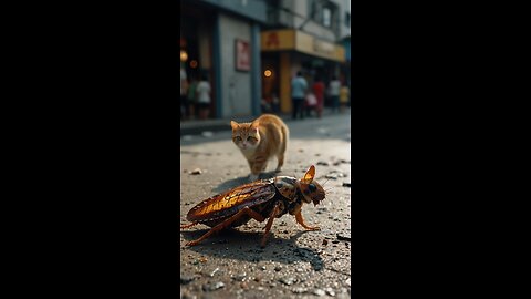 Kitty on a Mission: Cockroach Capture🇨🇳