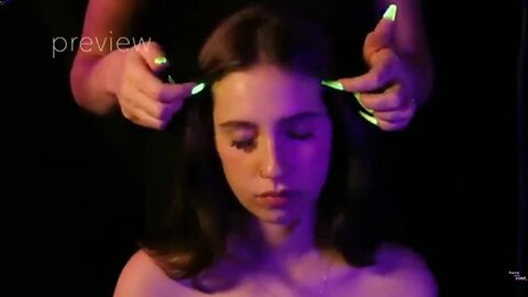 ASMR Hair Parting & Ear Tracing 🔮(Intense Tingles)🔮