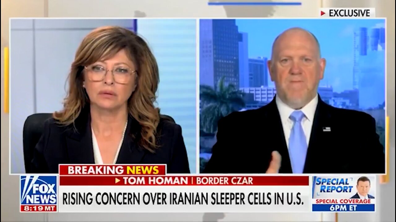 Tom Homan On Iranian Nationals Released Into US