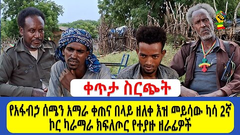 ከአማራ ፋኖ ብሄራዊ ኃይል (አፋብኃ) በላይ ዘለቀ ዕዝ መይሳው ካሳ 2ኛ ኮር ካራማራ ክ/ጦር የተያዙ ዘራፊዎች Global Fano Media