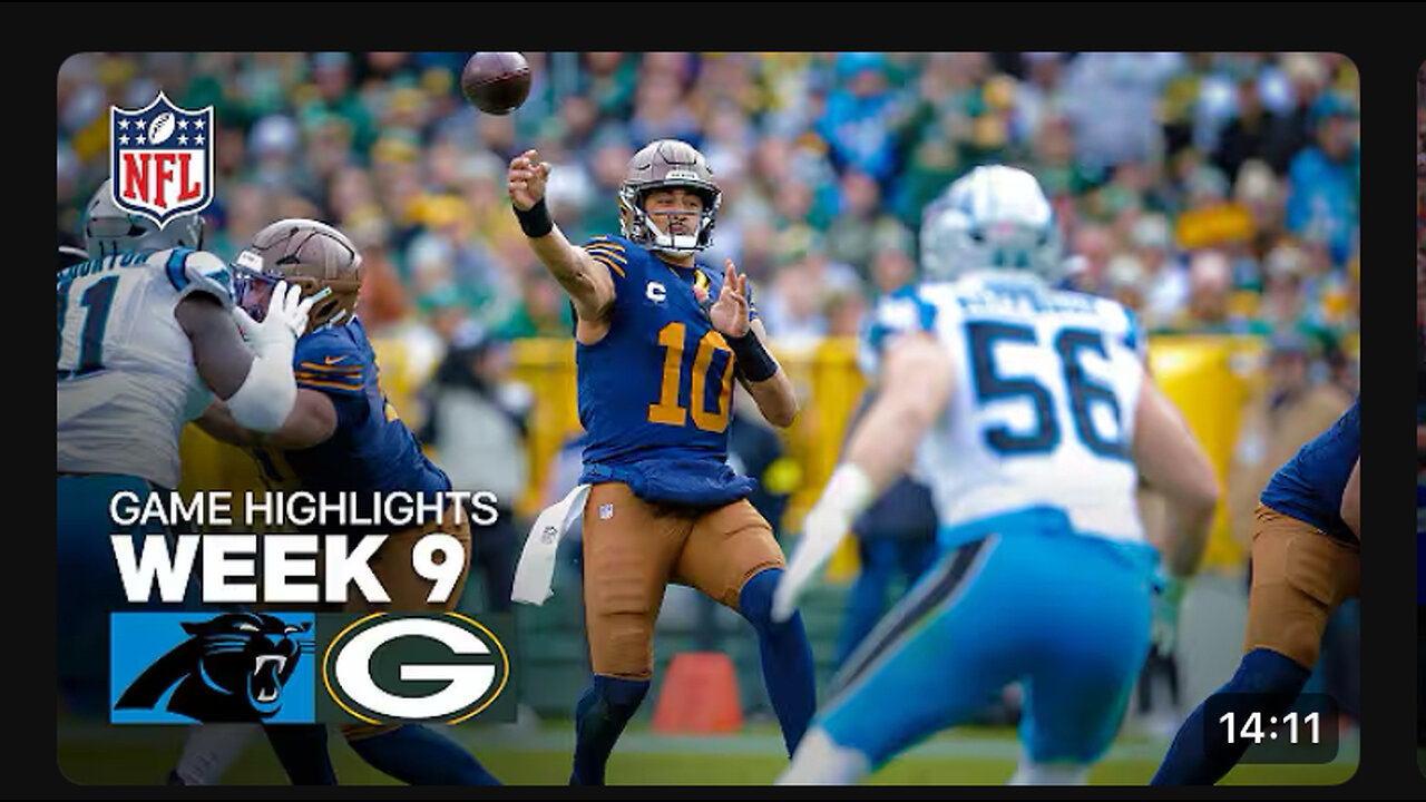 Carolina panthers vs Green Bay Packers