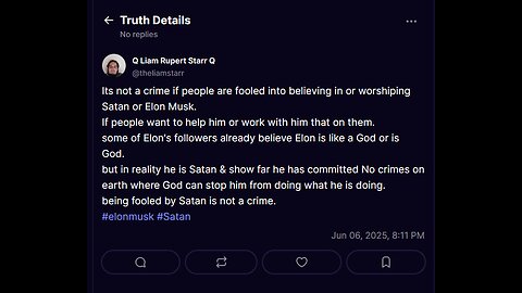 Satan is Elon Musk