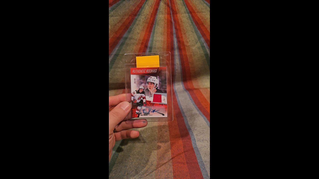 Luke Hughes rookie patch auto grade reveal!