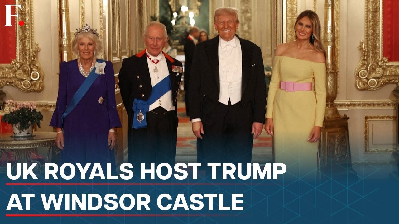 Trump, Melania Attend State Banquet At Windsor Castle Hosted By UK's King Charles III | N18G