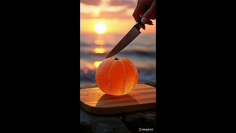 cold orange slicing