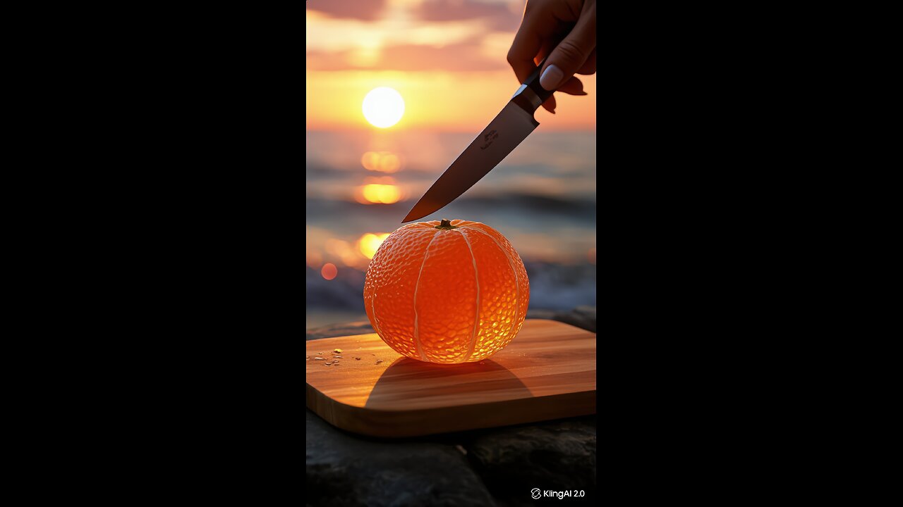 cold orange slicing