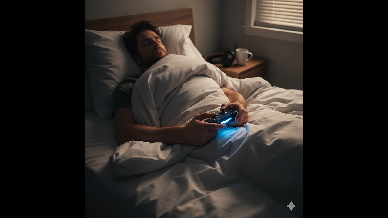 Mentally asleep, somehow still gaming.