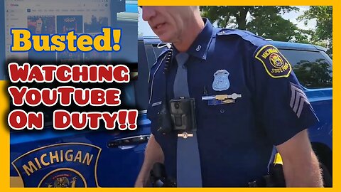 Disrespectful Mi. State Trooper Busted Watching YouTube on Duty & Wont Identify When Asked His Name