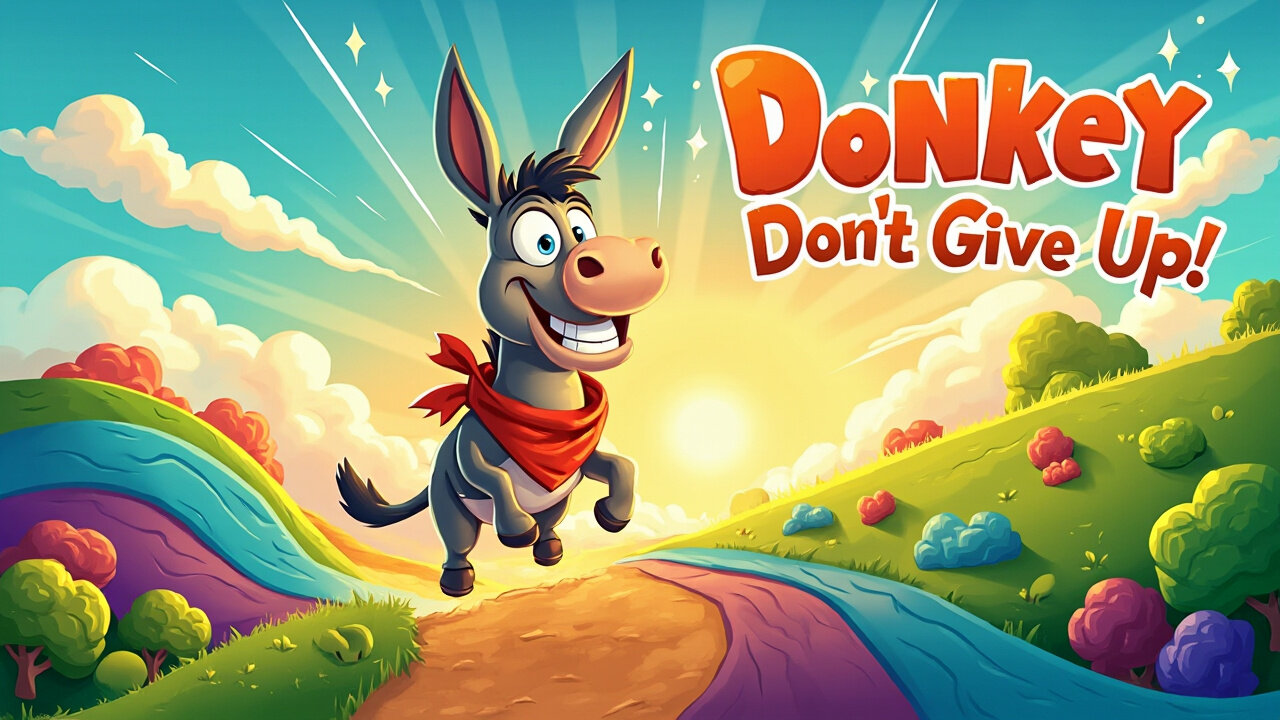 Donkey Don’t Give Up! 🫏💪 | Motivational Song for Kids