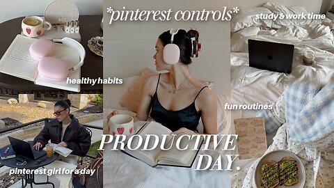living a pinterest coded (productive) day | healthy habits, new routine, journaling, self care, haul