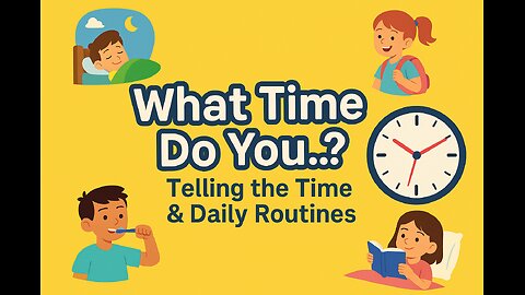 What Time Do You...? | Telling the Time & Daily Routines Song (Karaoke with AI Music)