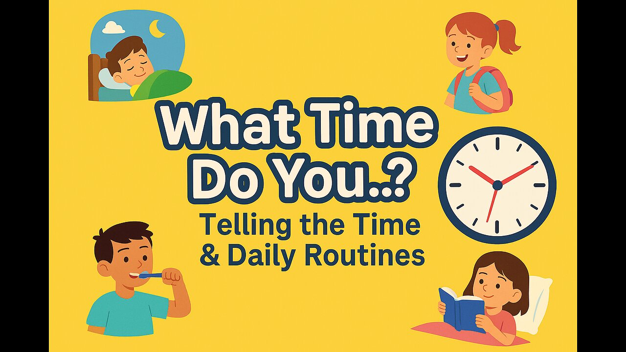 What Time Do You...? | Telling the Time & Daily Routines Song (Karaoke with AI Music)